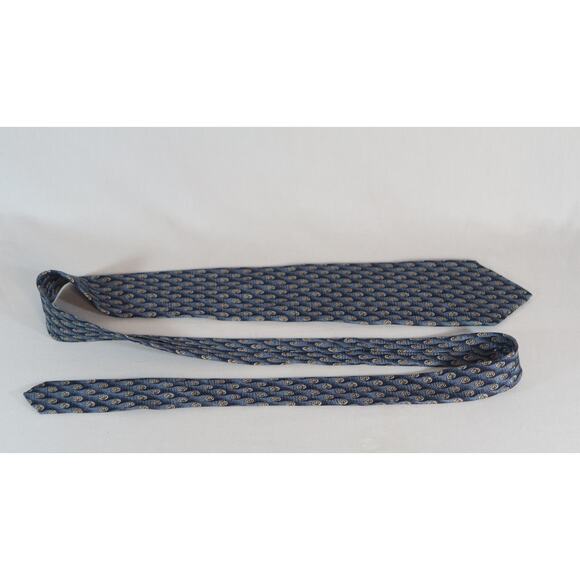 Robert Talbott Wright & Simon Mens Neck Tie Shimmery Shades Of Blue And Gray - Picture 2 of 6